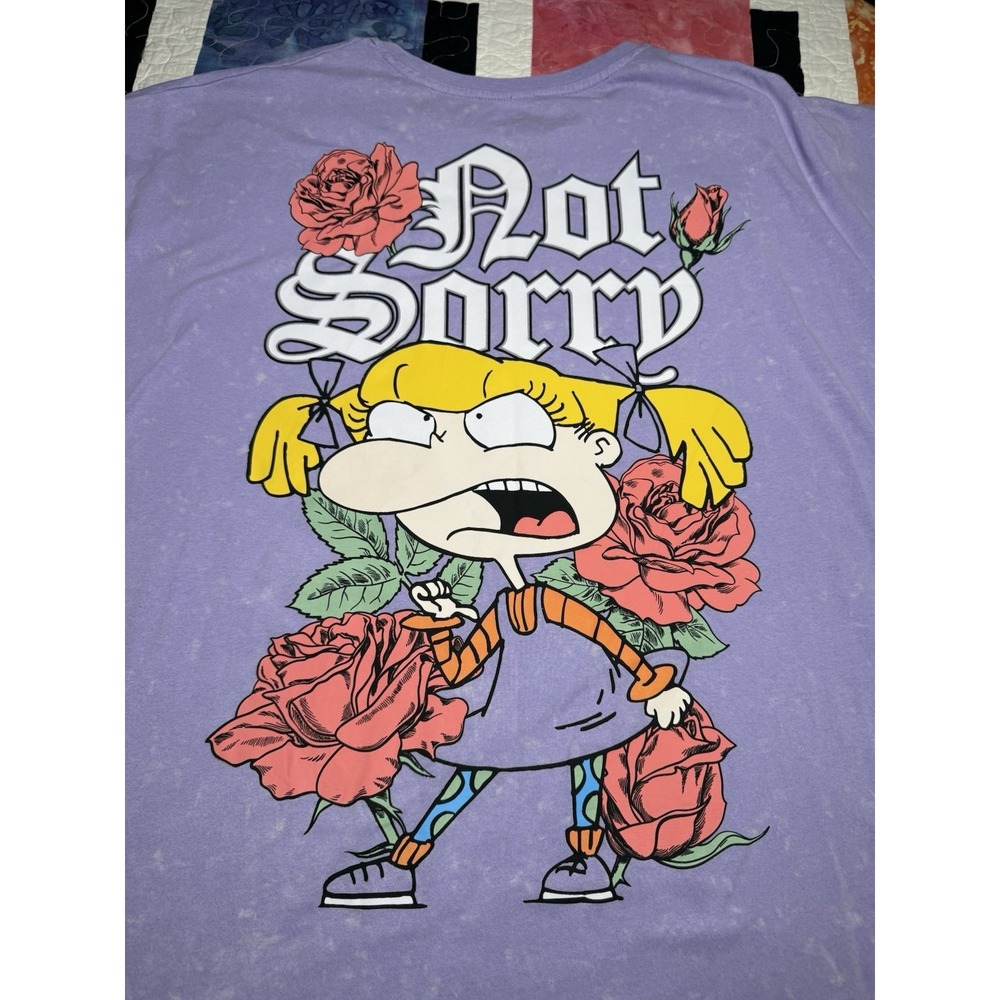 Nickelodeon Rugrats Angelica Roses Sorry Not Sorry T-shirt Tee Oversized XXL